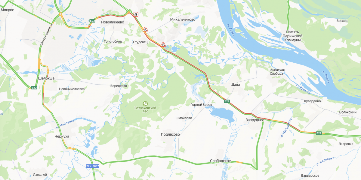 Пробка длиной в 18 км образовалась на трассе в Нижегородской области - фото 1