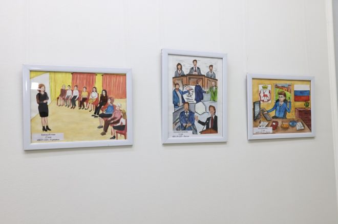 Выставка рисунков &laquo;Работа депутата глазами юного художника&raquo; открылась в региональном парламенте - фото 6