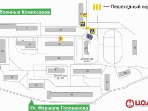 Новый пешеходный переход появился на пути к трем детским садам в Приокском районе