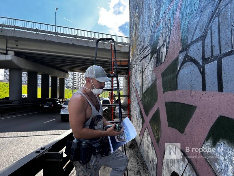 Граффити со спасателями МЧС на Окском съезде планируется завершить ко Дню Нижнего Новгорода - фото 1
